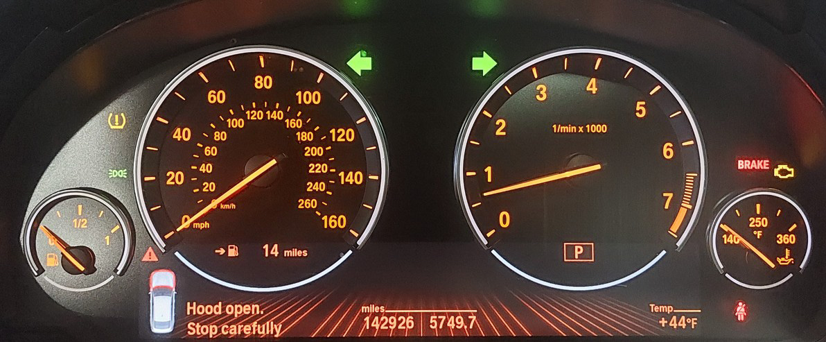 11-14 BMW 528i 535i 550i 640i 650i 740i 750i 760i X3 SPEEDOMETER GAUGE (142k) — exact item pictured